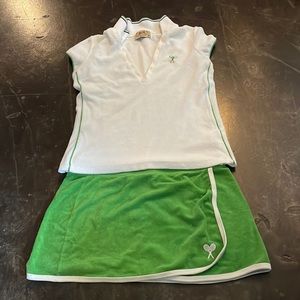 Juicy Couture tennis skirt and shirt set